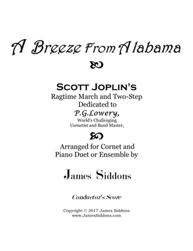 A Breeze from Alabama (arr. James Siddons)