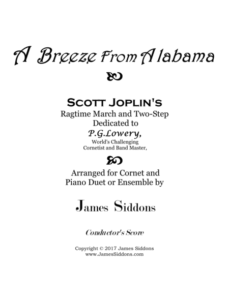 A Breeze from Alabama (arr. James Siddons)