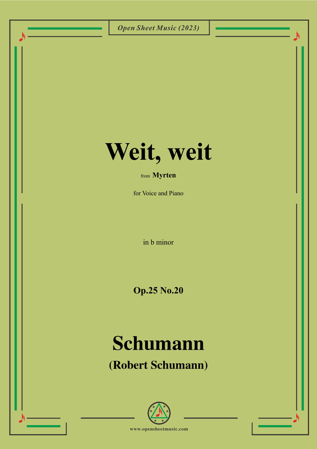R. Schumann-Weit,weit,Op.25 No.20,from Myrten,in b minor (arr. OSM Press)