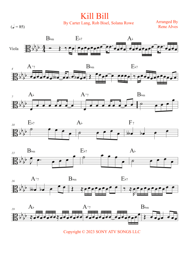 Kill Bill (arr. Rene Alves)