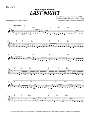 Last Night (arr. Guillaume Martin)