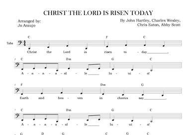 CHRIST THE LORD IS RISEN TODAY (arr. Jo Araujo)