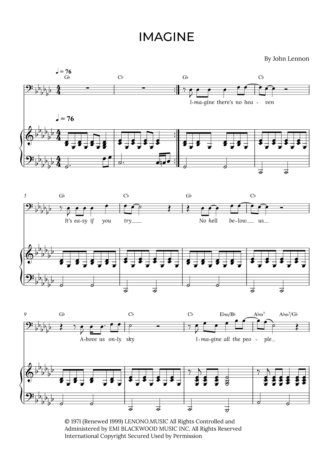 Imagine (arr. Alex Nunes Rodrigues)