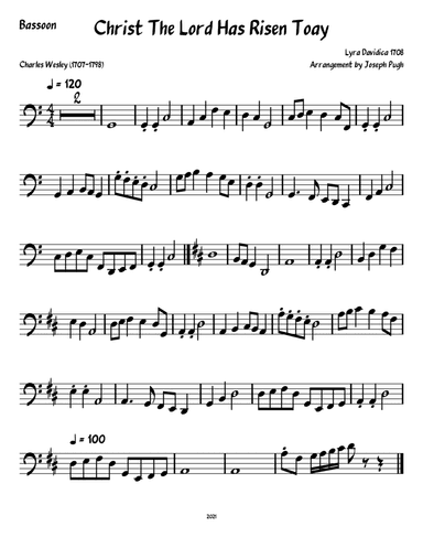 Christ The Lord Is Risen Today(wind quintet) (arr. Joseph Pugh)