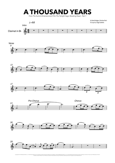 A Thousand Years (arr. Tiago Cordeiro)