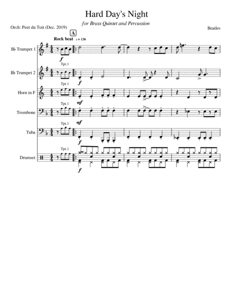 A Hard Day's Night (arr. Peet du Toit)