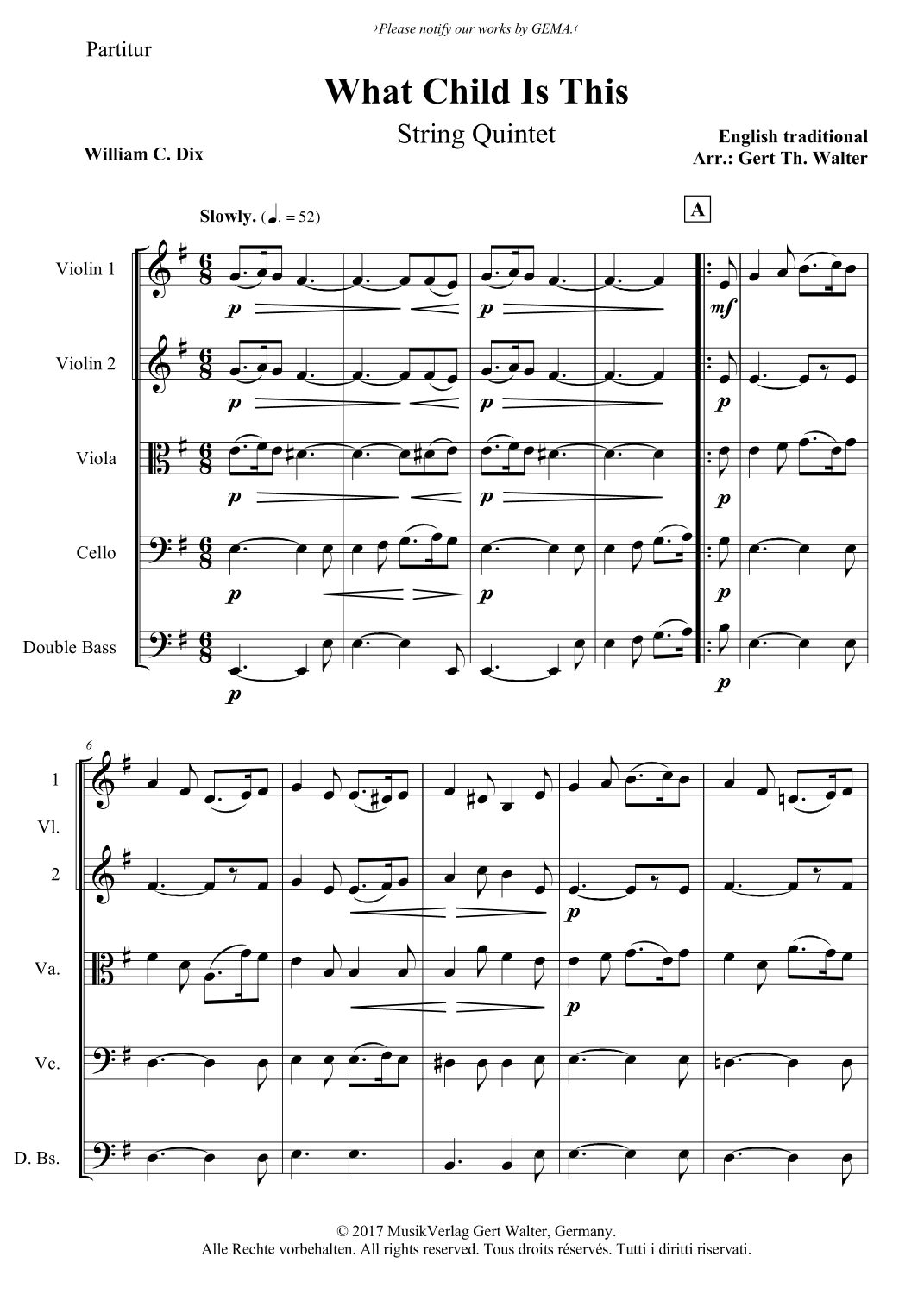 What Child Is This (arr. Gert Th. Walter)