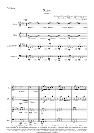 Sugar (arr. Fernando Britto)