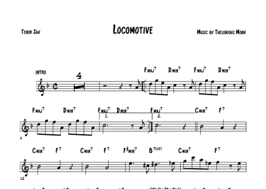 Locomotive (arr. The Sheet Music Library)