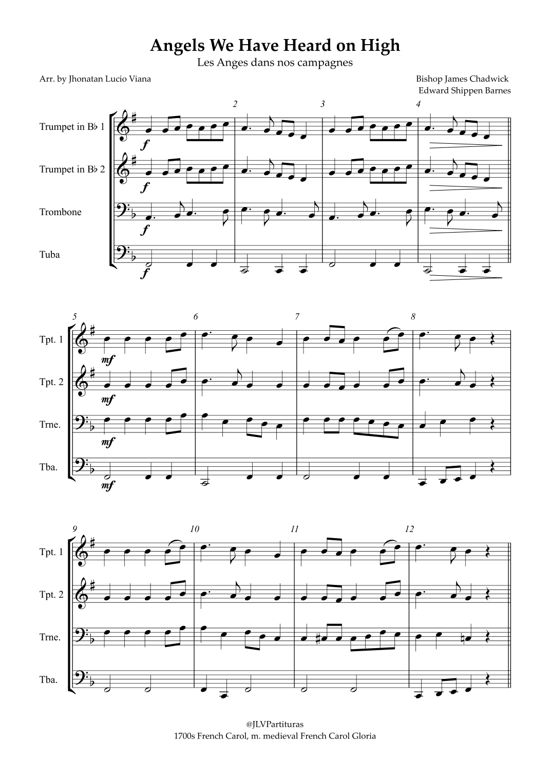 Angels We Have Heard on High (arr. Jhonatan Lucio Viana)