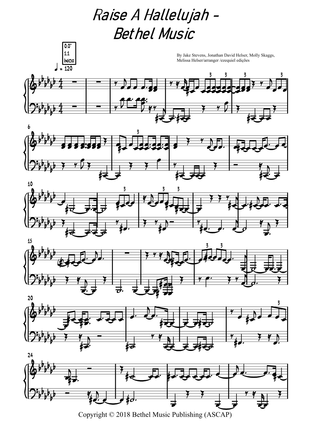 Raise A Hallelujah (arr. BY EZEQUIEL EDIÇÕES)