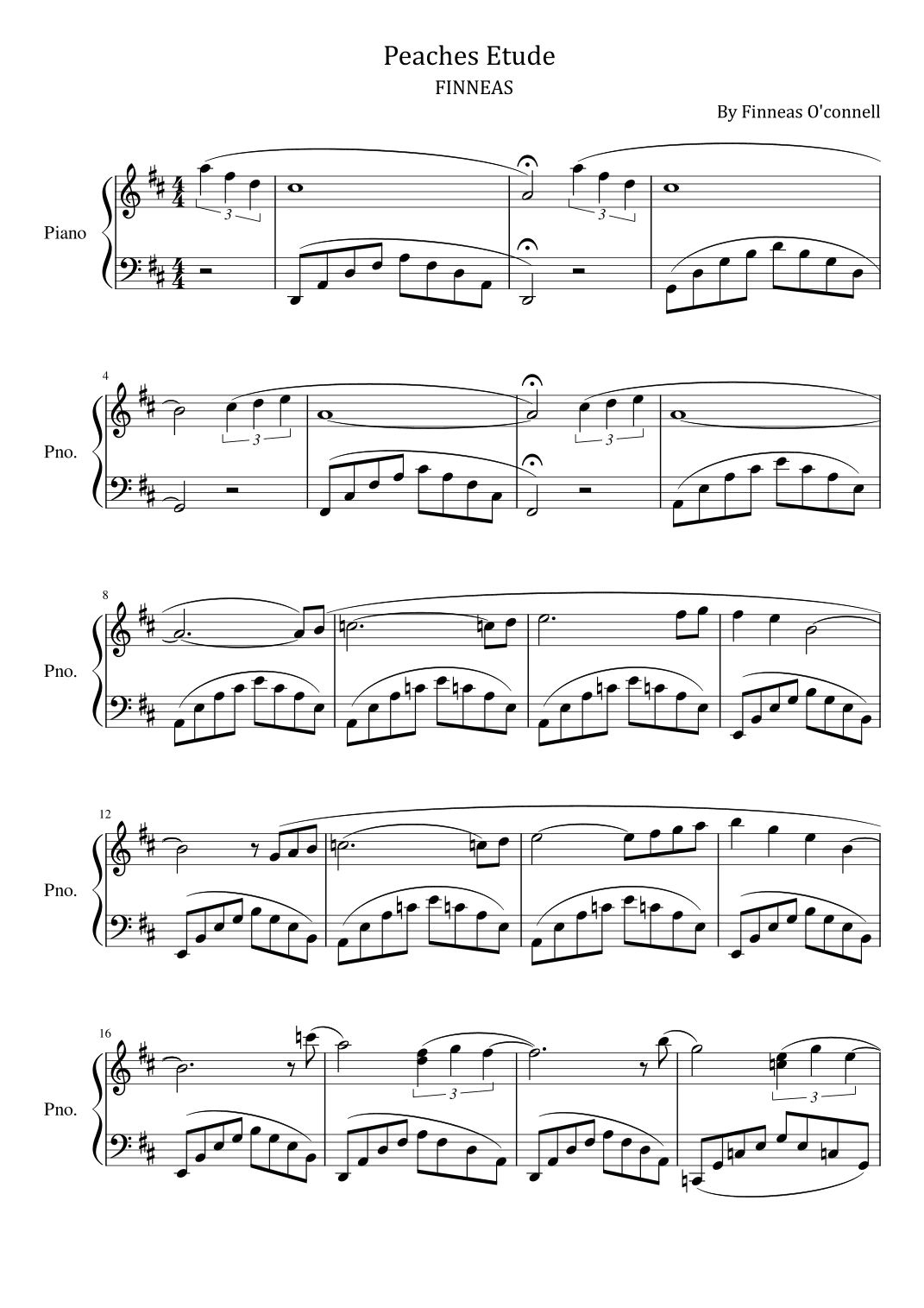 Peaches Etude (arr. poon)