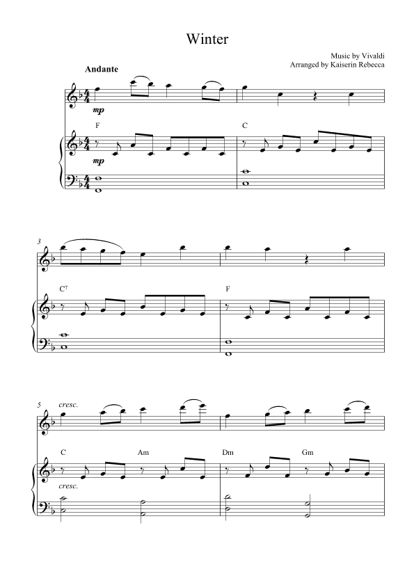 Winter (arr. Kaiserin Rebecca)