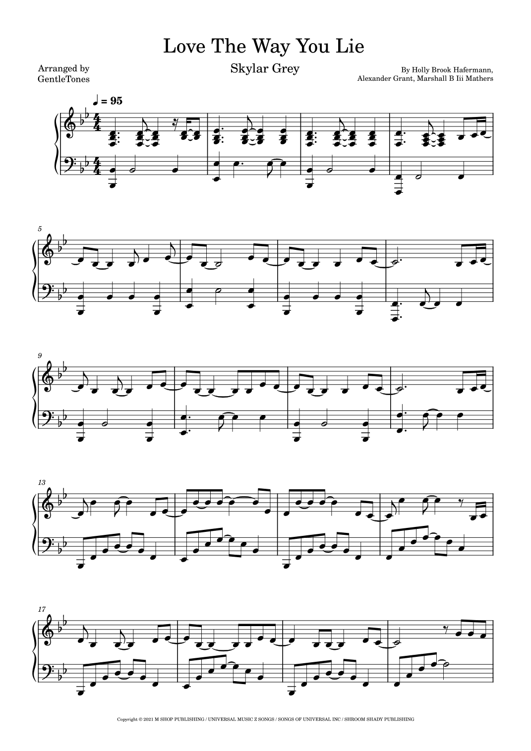 Love The Way You Lie, Pt. Iii (demo) (arr. GentleTones)