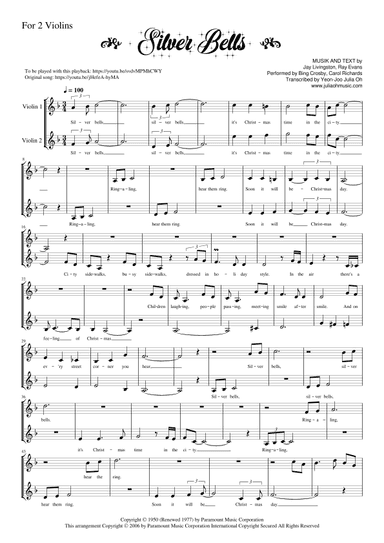 Silver Bells (arr. JULIA OH MUSIC | Julia Yeon-Joo Oh)