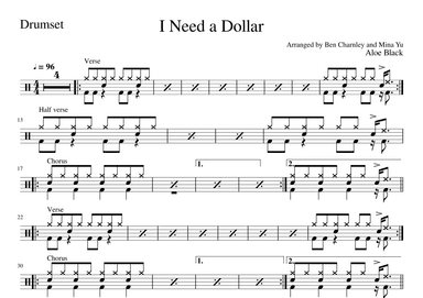 I Need A Dollar (arr. Ben Charnley, Mina Yu)