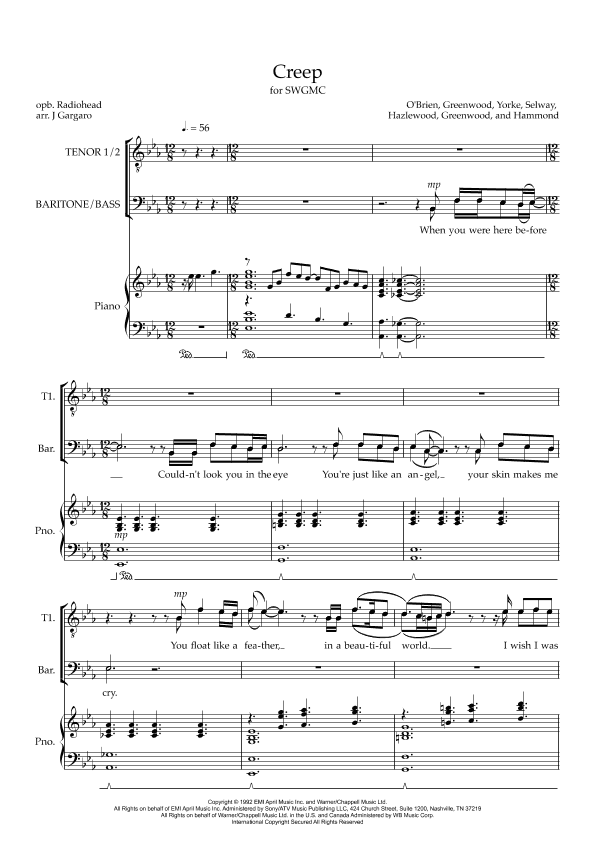 Creep (arr. Joseph Gargaro)