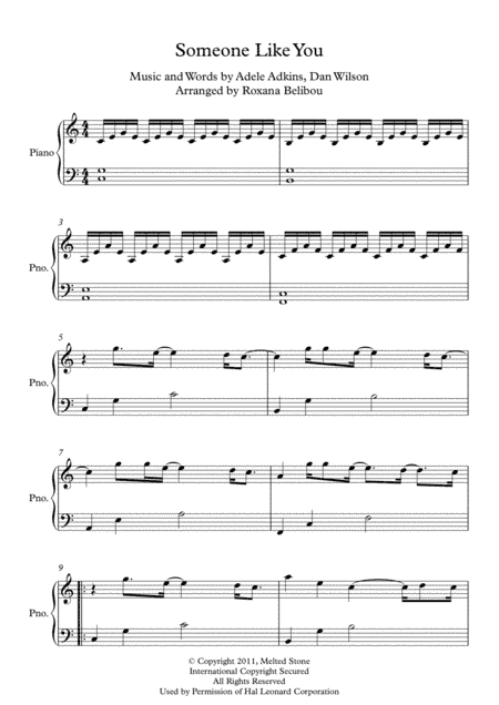 Someone Like You (arr. Roxana Belibou)