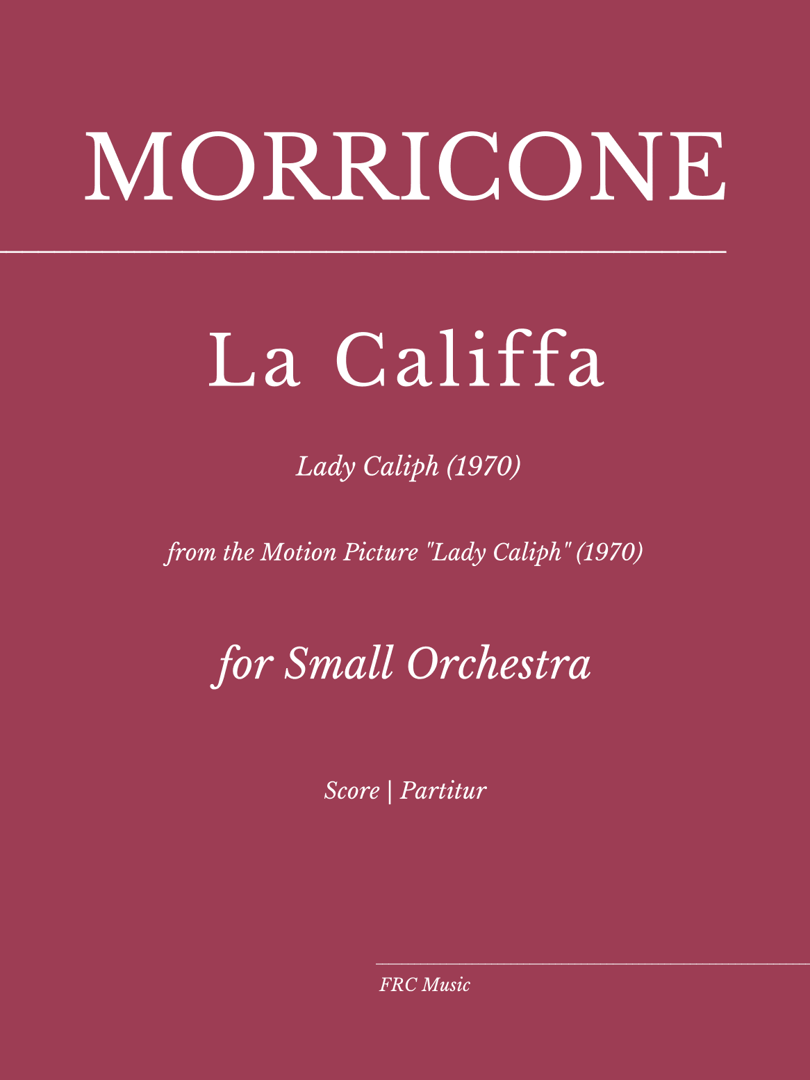 La Califfa (arr. Flavio Regis Cunha)