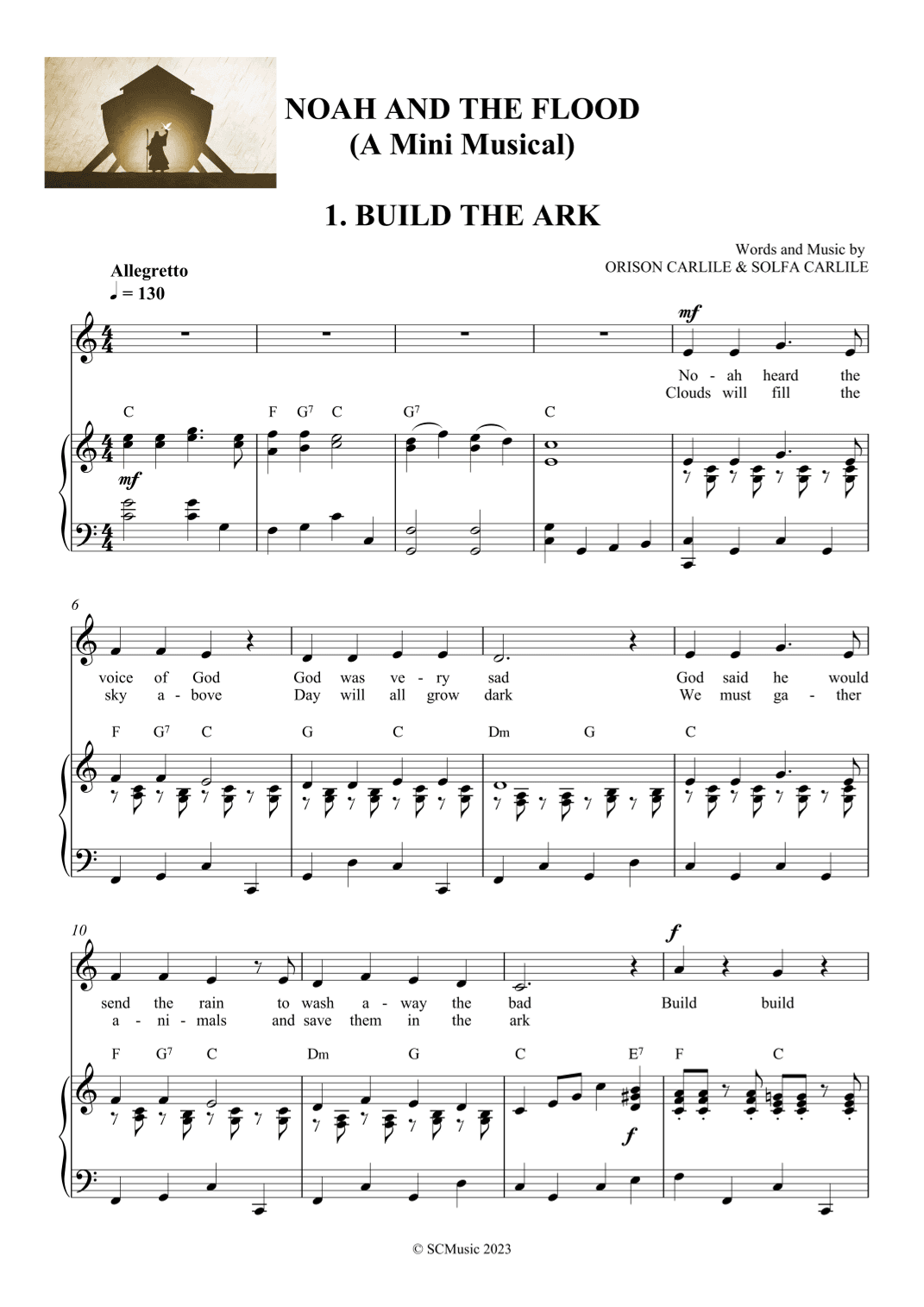 Noah and the Flood (A Mini Children's Musical) - Script and Score