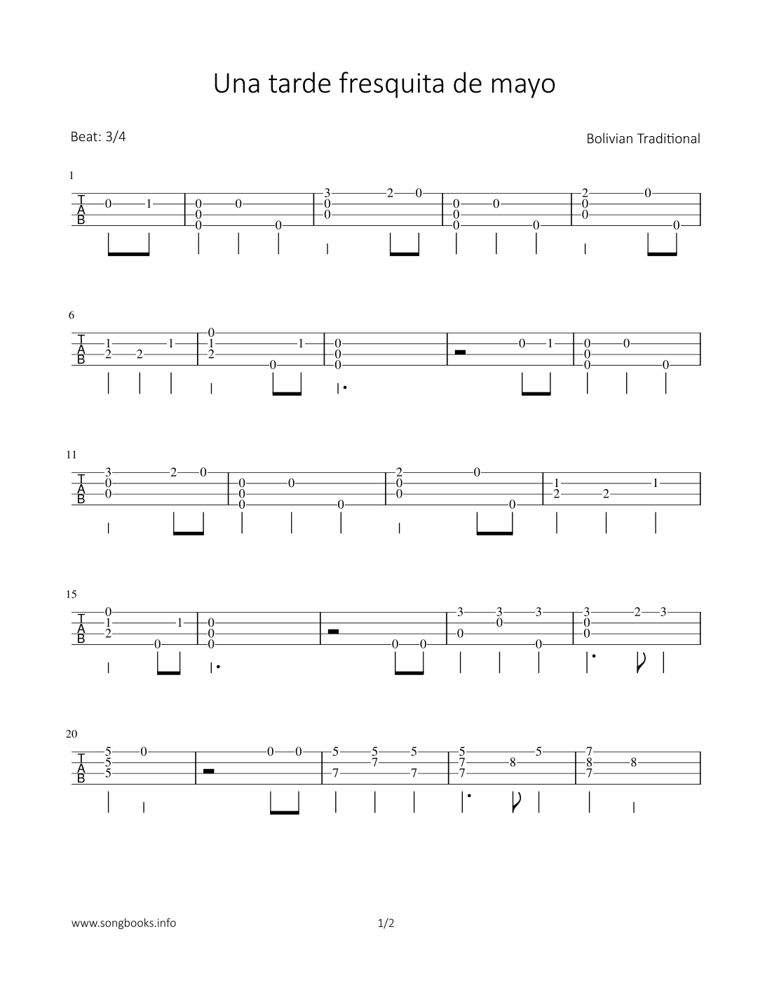 Una tarde fresquita (arr. Bettina Schipp)