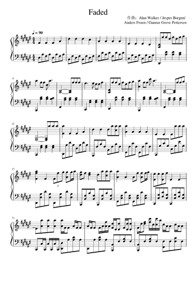 Faded (arr. Alan Walker)