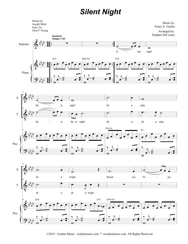 Silent Night (Duet for Soprano and Tenor solo) (arr. Stephen DeCesare)