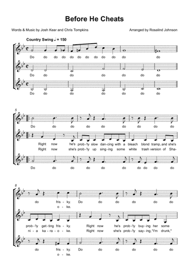 Before He Cheats (arr. Rosalind Johnson)