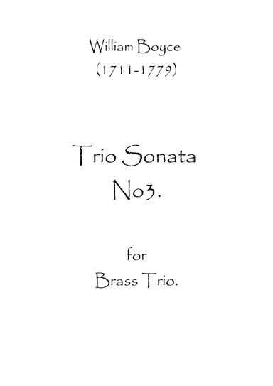 Trio Sonata No.3 (arr. Spence Bundy)