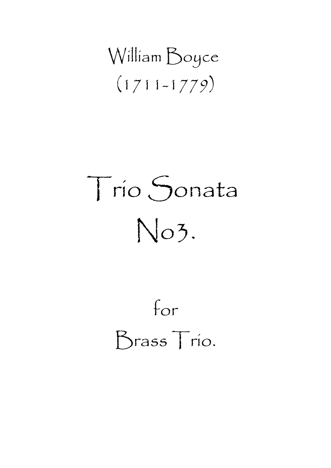 Trio Sonata No.3 (arr. Spence Bundy)