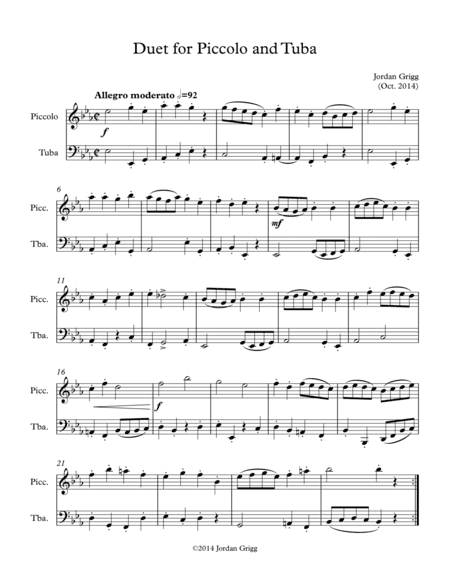 Duet for Piccolo and Tuba