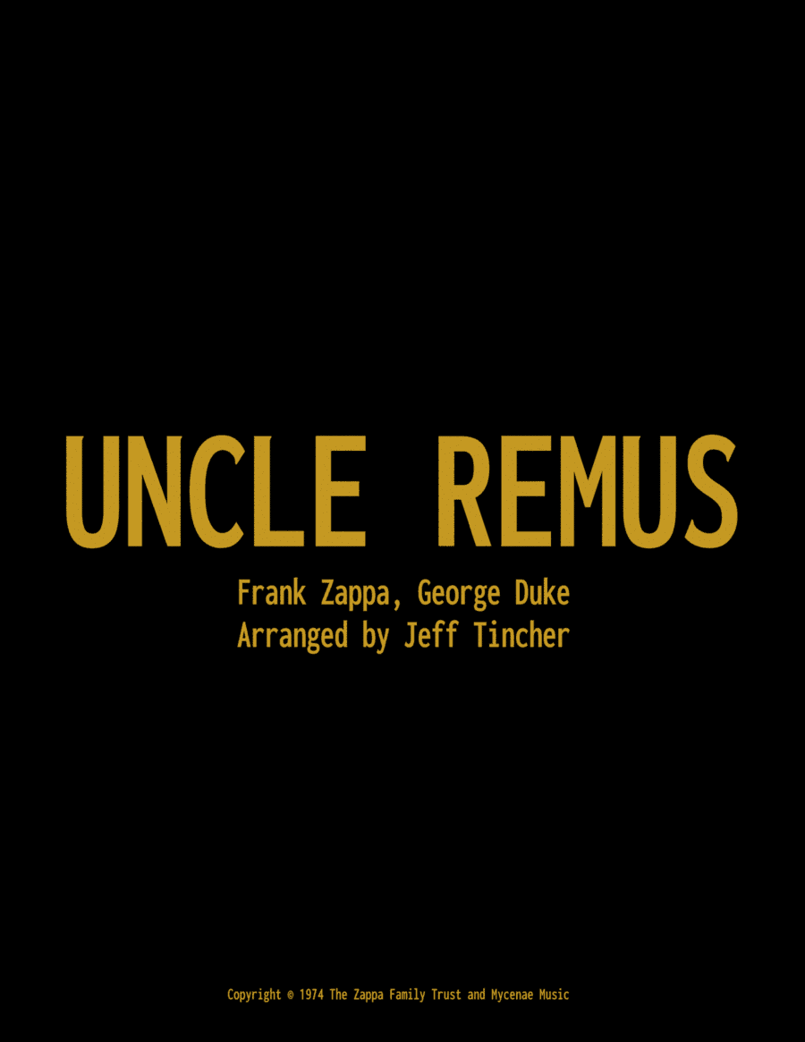 Uncle Remus (arr. Jeff Tincher)