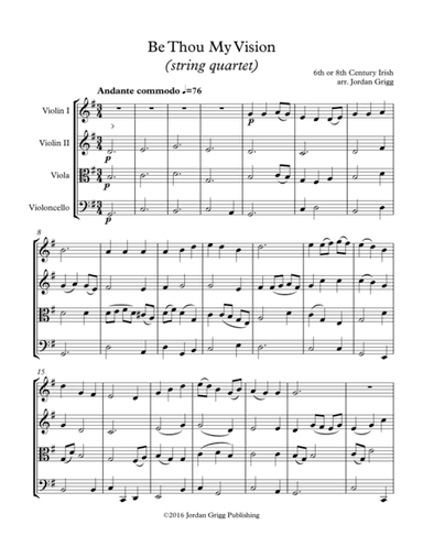 Be Thou My Vision (string quartet) (arr. Jordan Grigg)