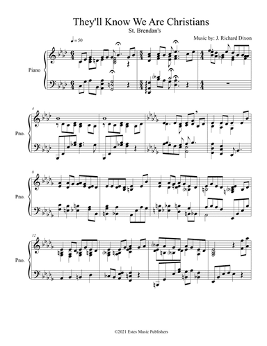 They'll Know We Are Christians (arr. Estes Music Publishers)