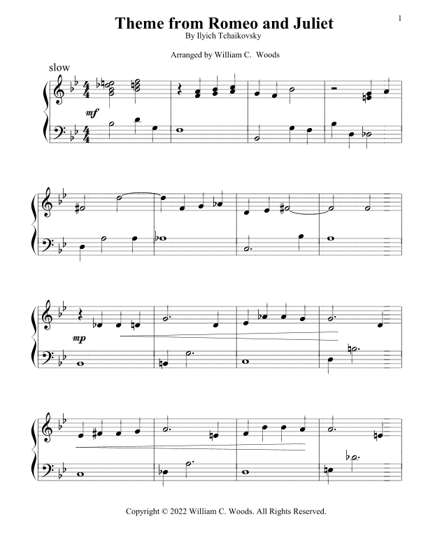 Theme from Romeo and Juliet (arr. William C. Woods)