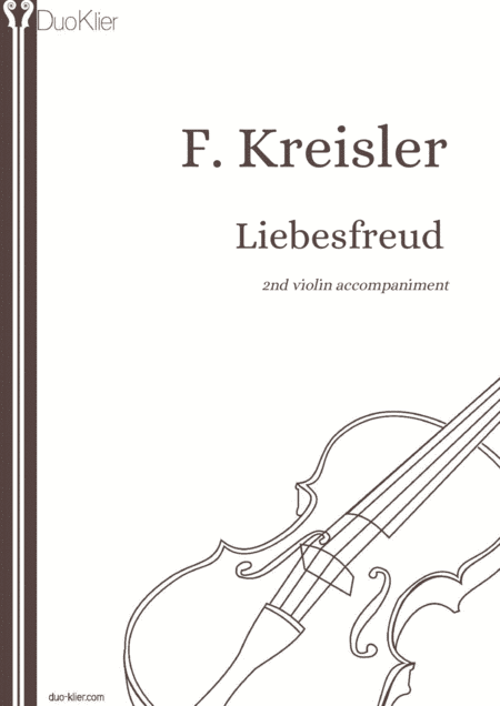 Kreisler - Liebesfreud, 2nd violin accompaniment (arr. Duo Klier)