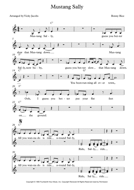 Mustang Sally (arr. Vicky Jacobs)