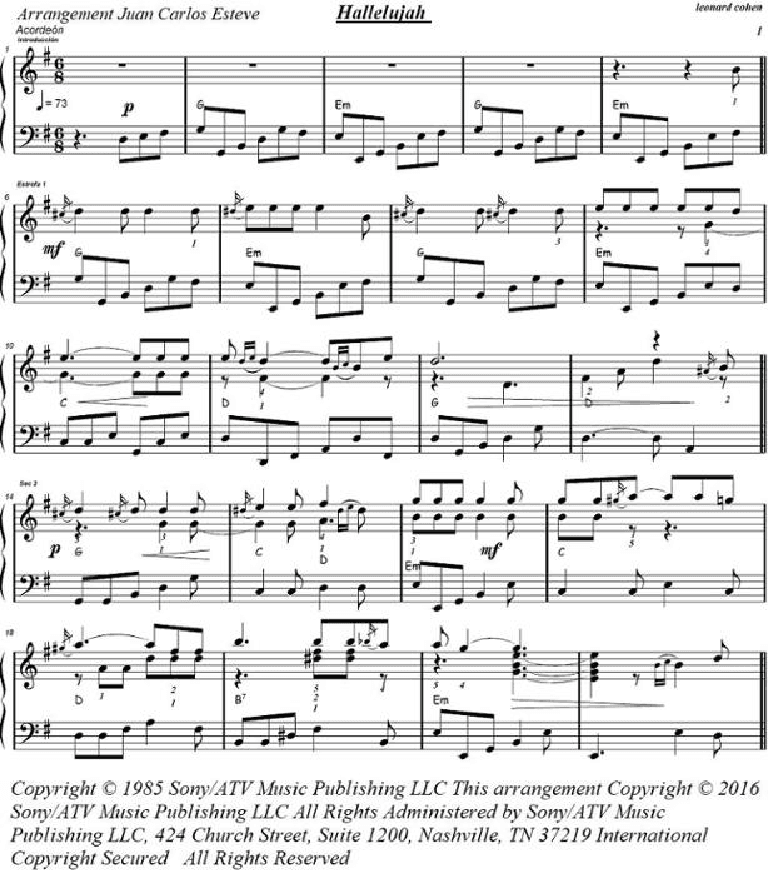 Hallelujah (arr. juan carlos esteve / Gran Coda)