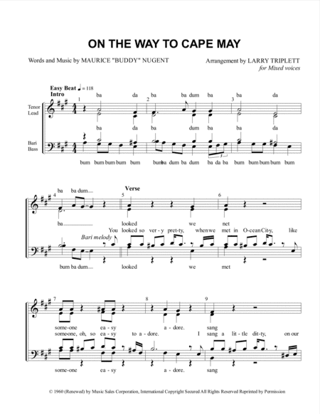 On The Way To Cape May (arr. Larry Triplett)
