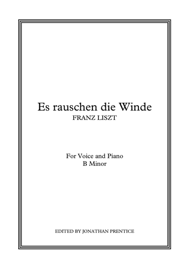 Es rauschen die Winde (B Minor) (arr. Jonathan Prentice)