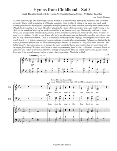 Hymns from Childhood - Set 5 (SATB) (arr. Curtis Hanson)