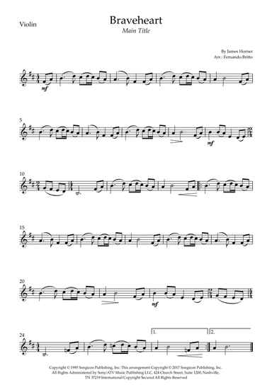 Braveheart - Main Title (arr. Fernando Britto)