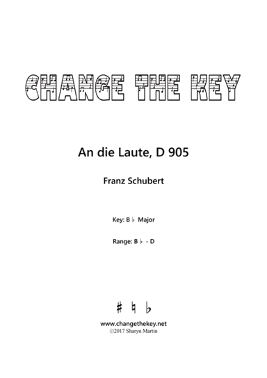 An die Laute - Bb Major (arr. Change the Key)