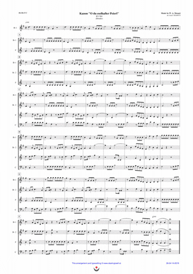 Canon Brindis (Mozart: "O du eselhafter Peierl") (arr. Josef STASTNY)