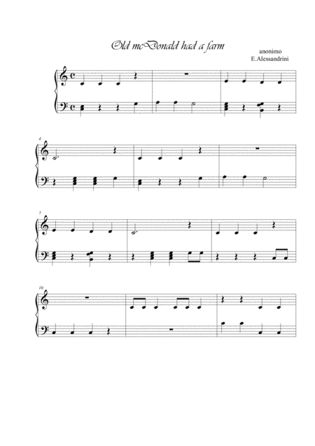 Old McDonald (arr. Ester Alessandrini)