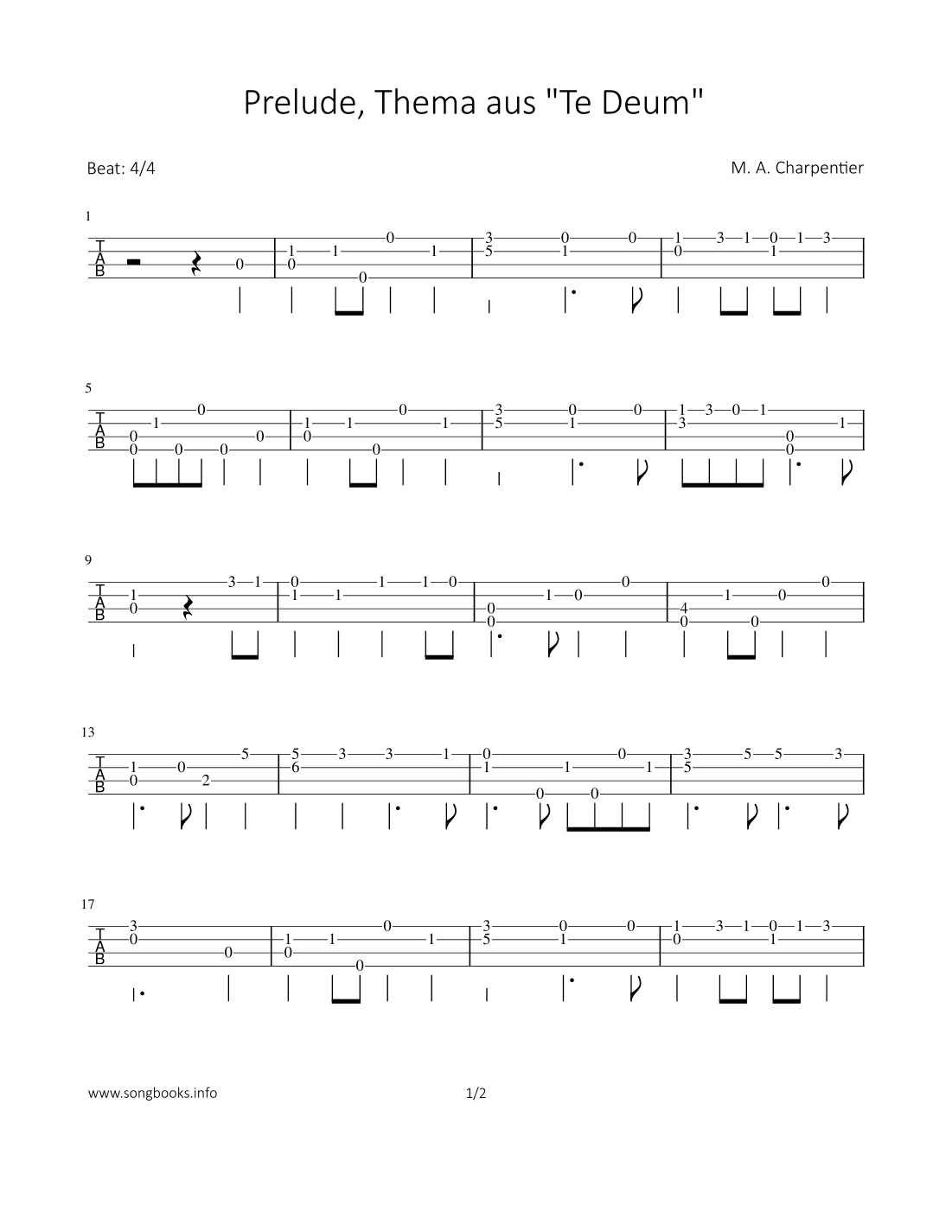 Thema aus Te Deum (arr. Bettina Schipp)