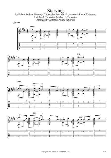 Starving (arr. Antonius Agung Setiawan)