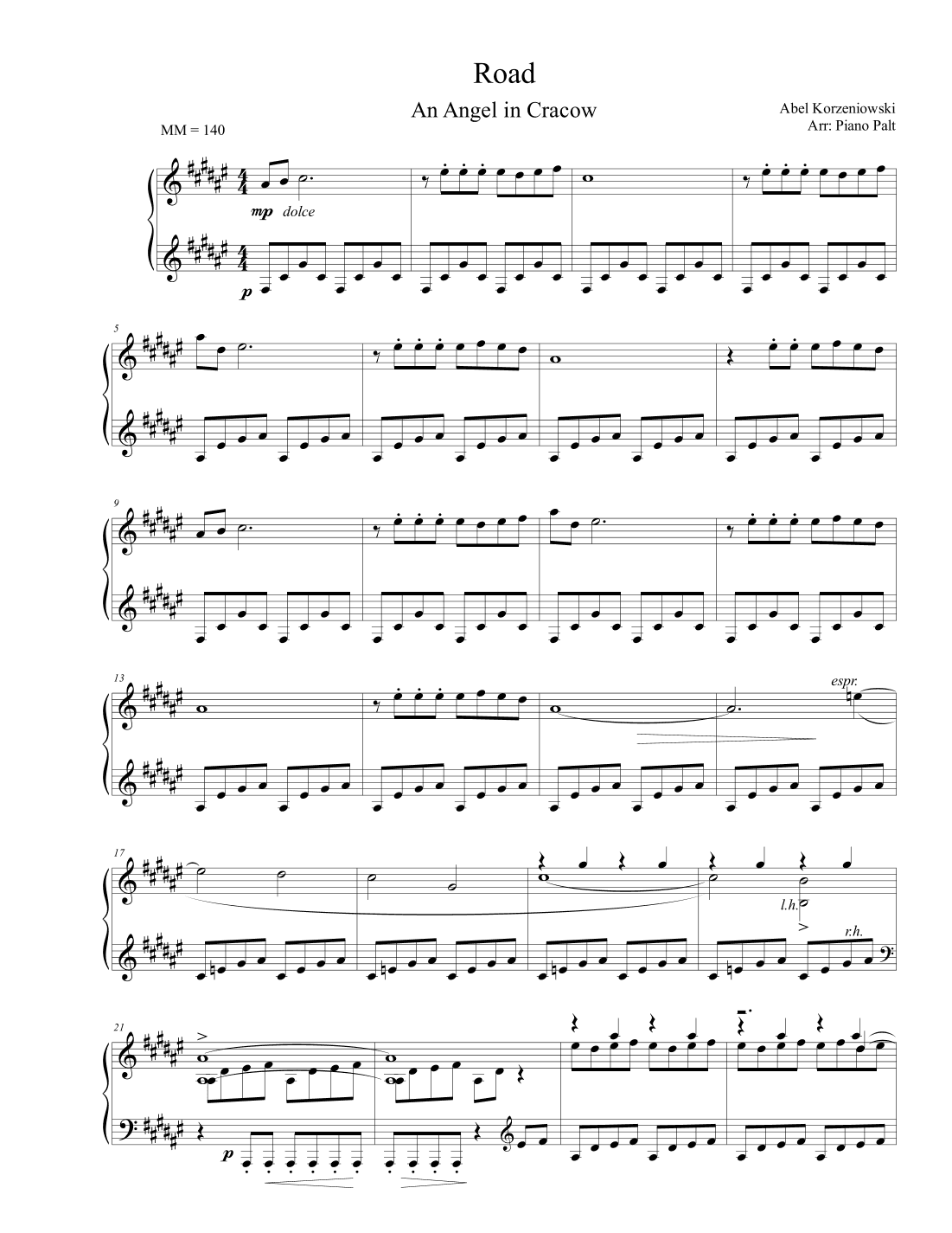 Road To Mantua (arr. Piano Palt)