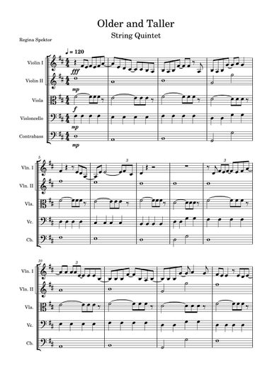 Older And Taller (arr. Zuzu Davis)