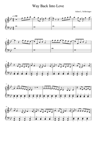 Way Back Into Love (arr. Adam Schlesinger)
